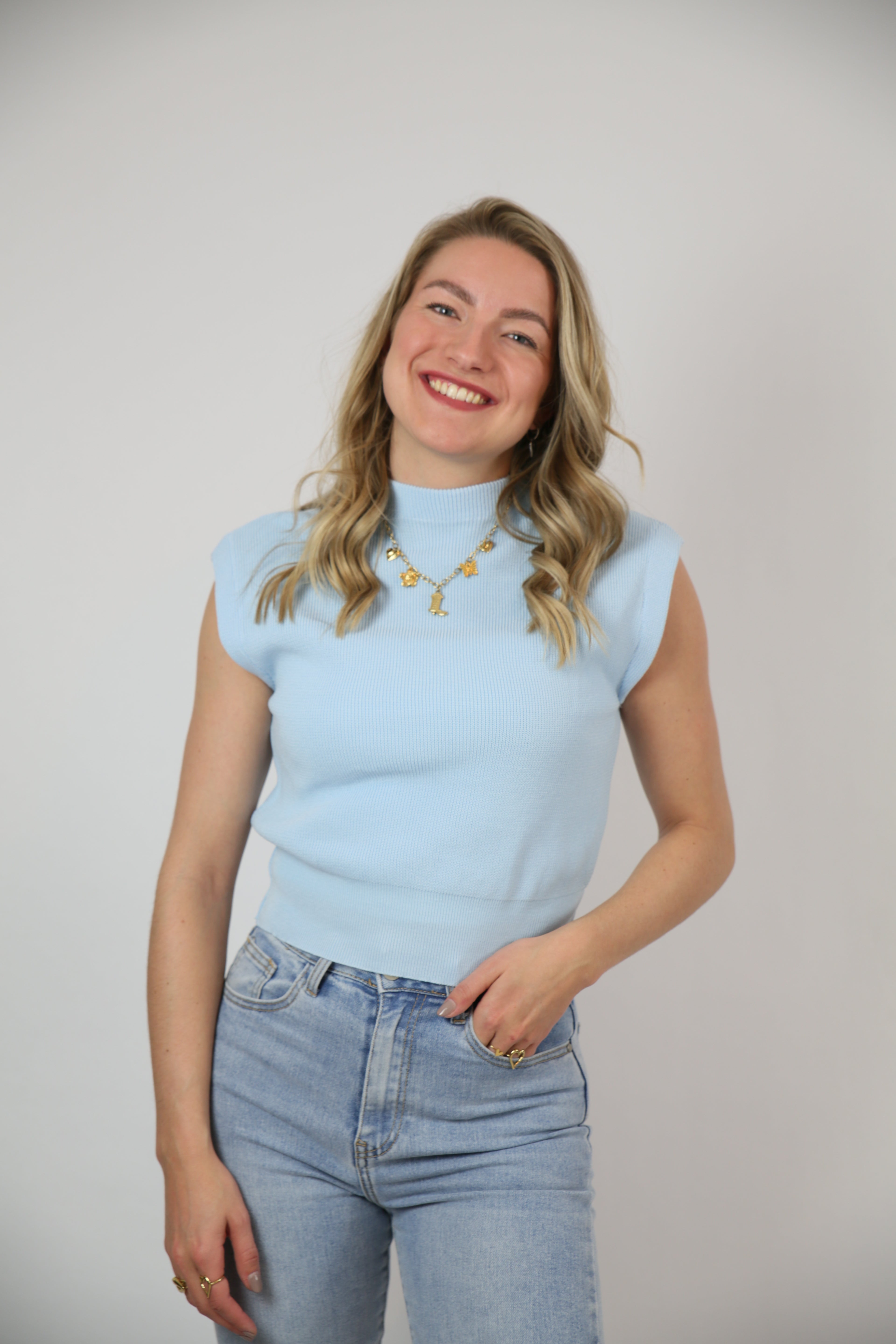 Saar top blauw