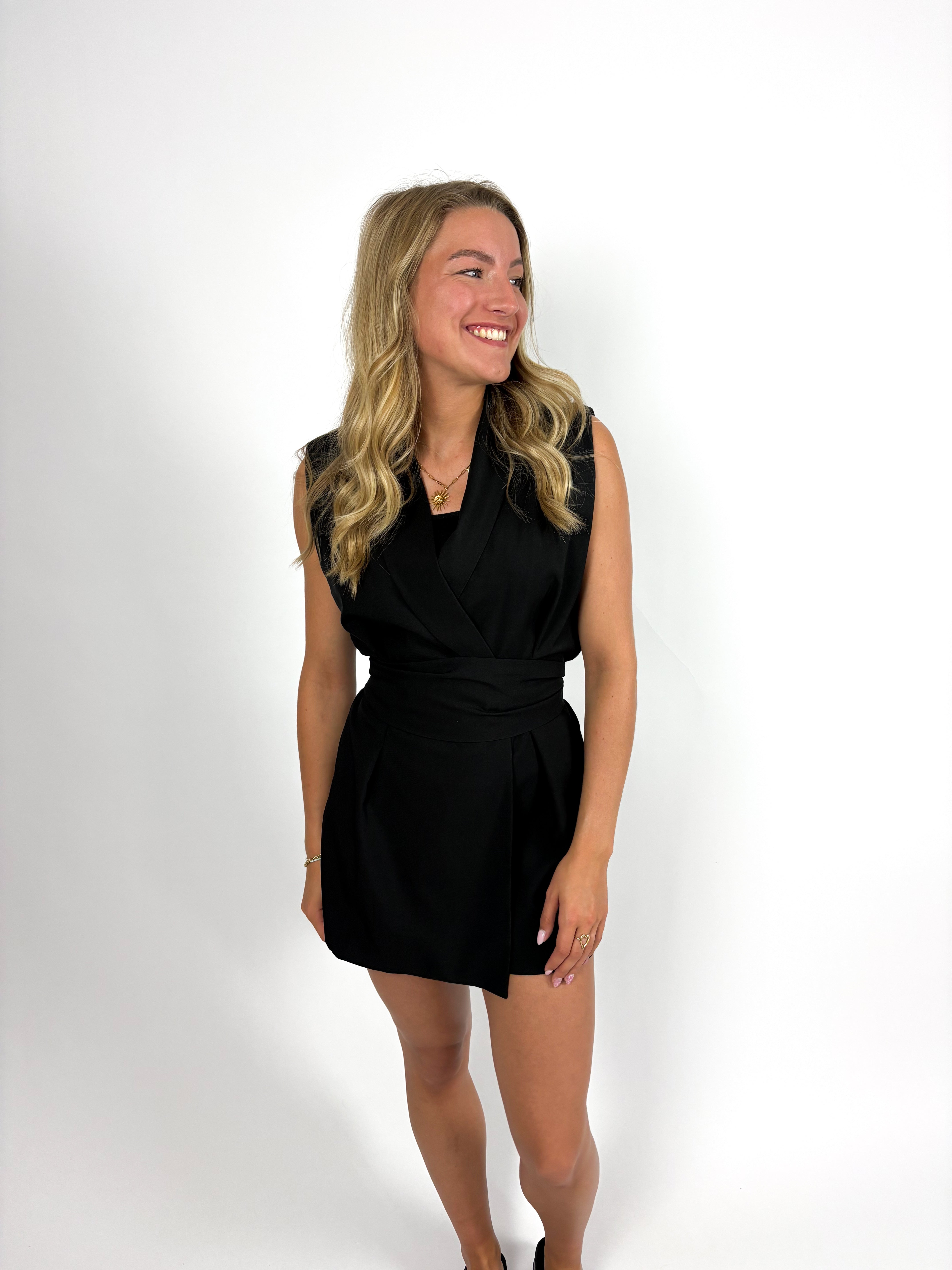 Daisy playsuit black