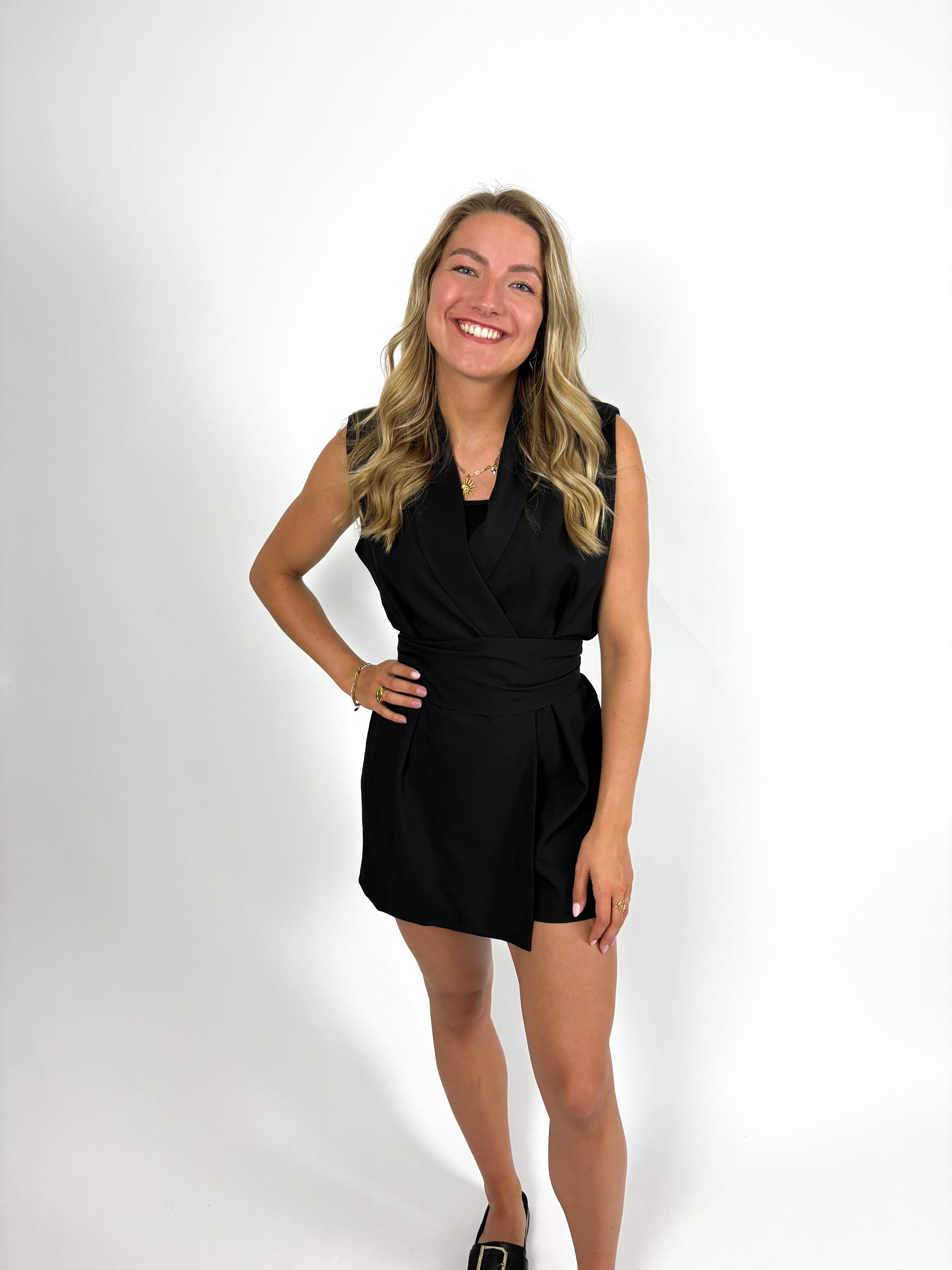 Daisy playsuit black