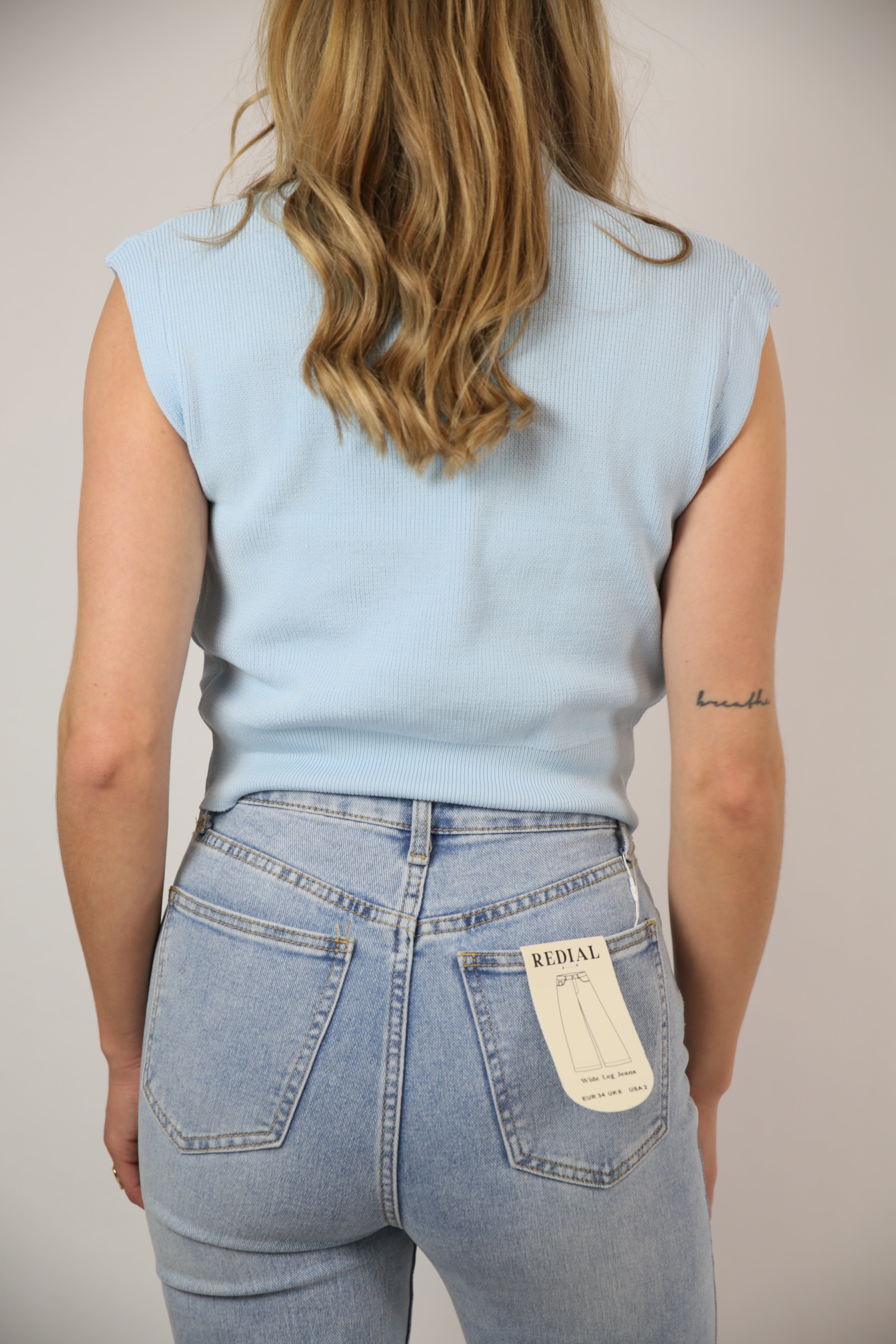 Saar top blauw