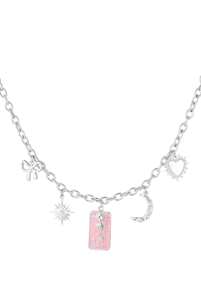 Rose lover charm necklace