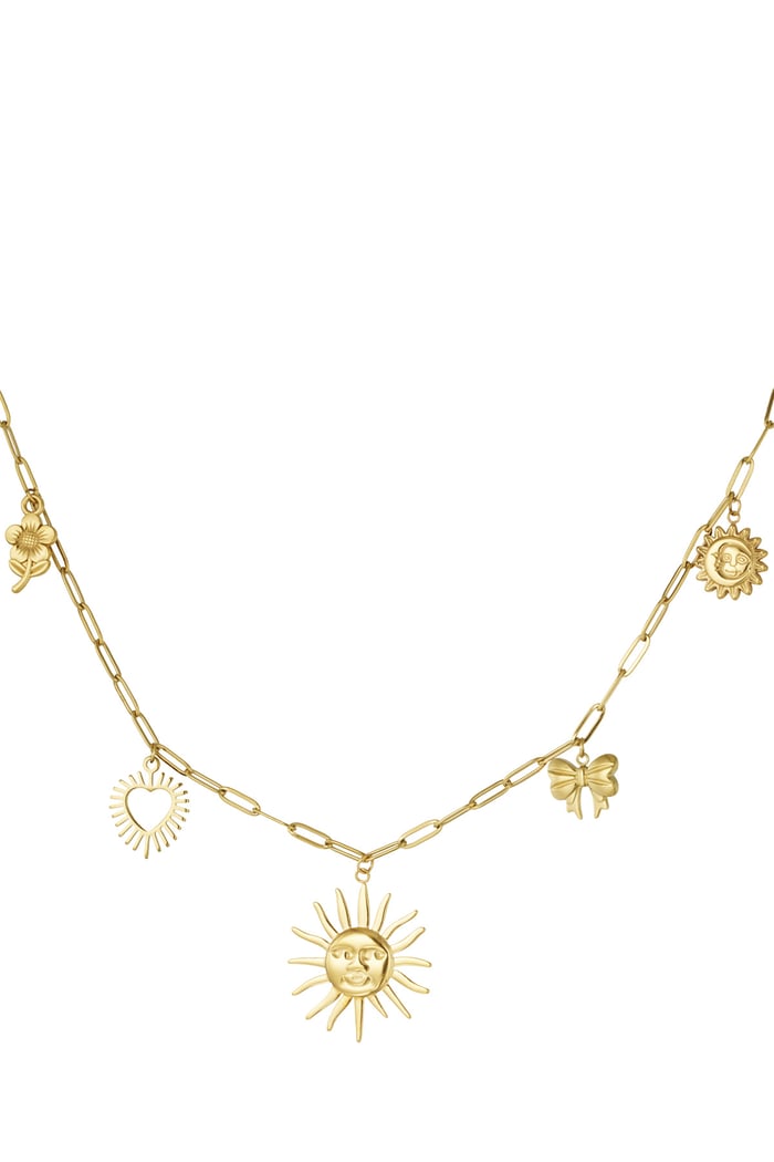 Funky Charms Ketting Goud
