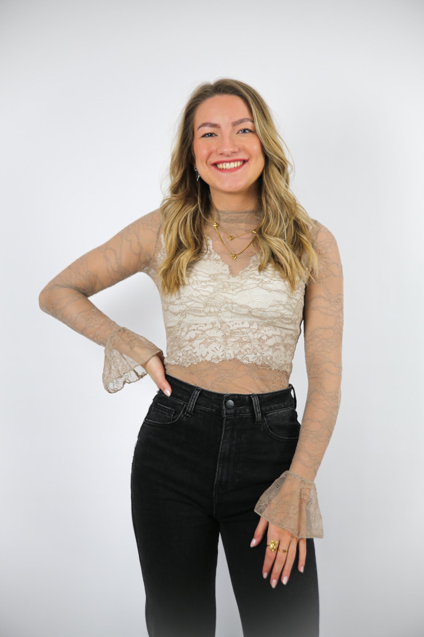 Lace top Taupe