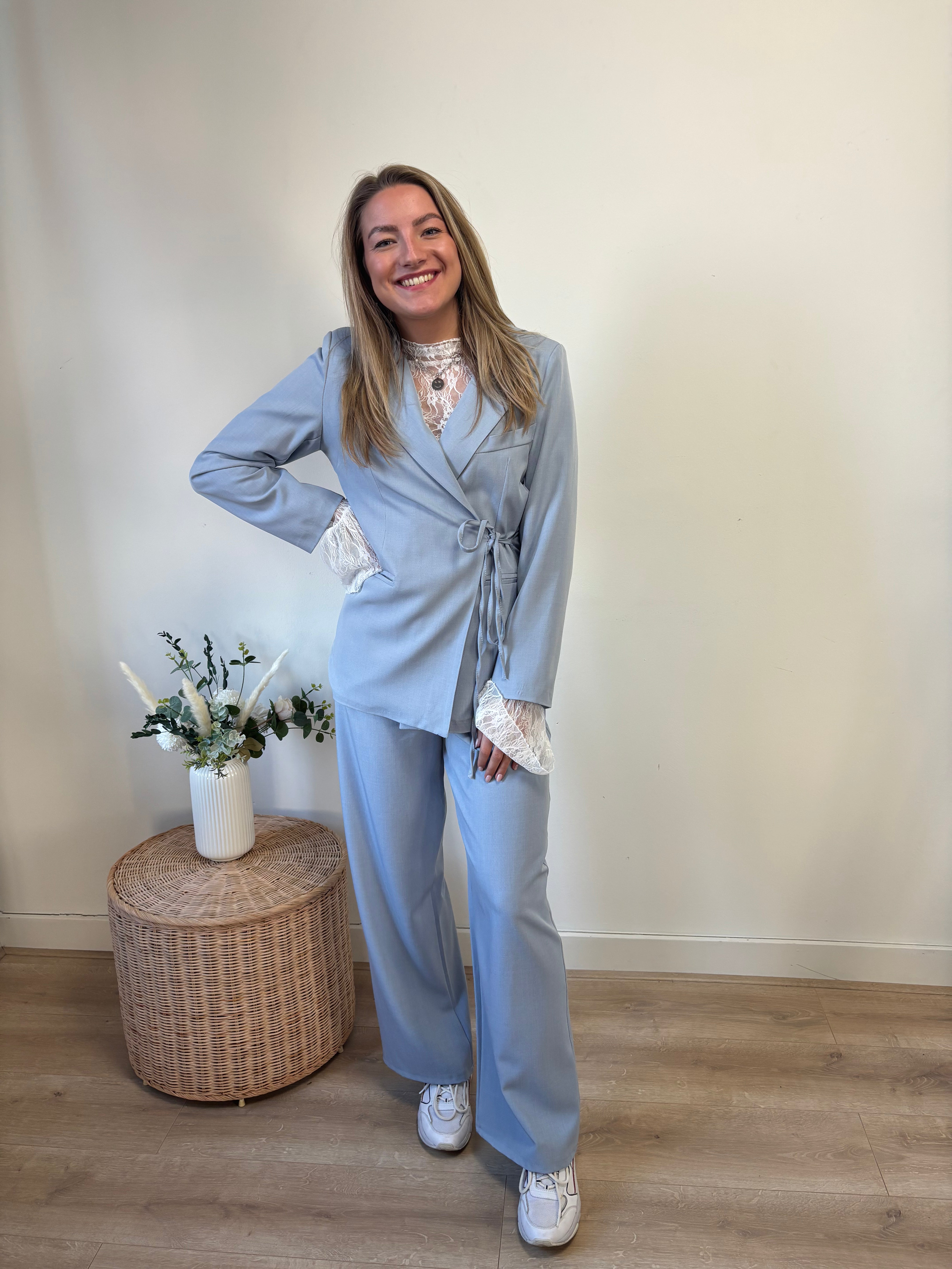 Wrapped suit blue