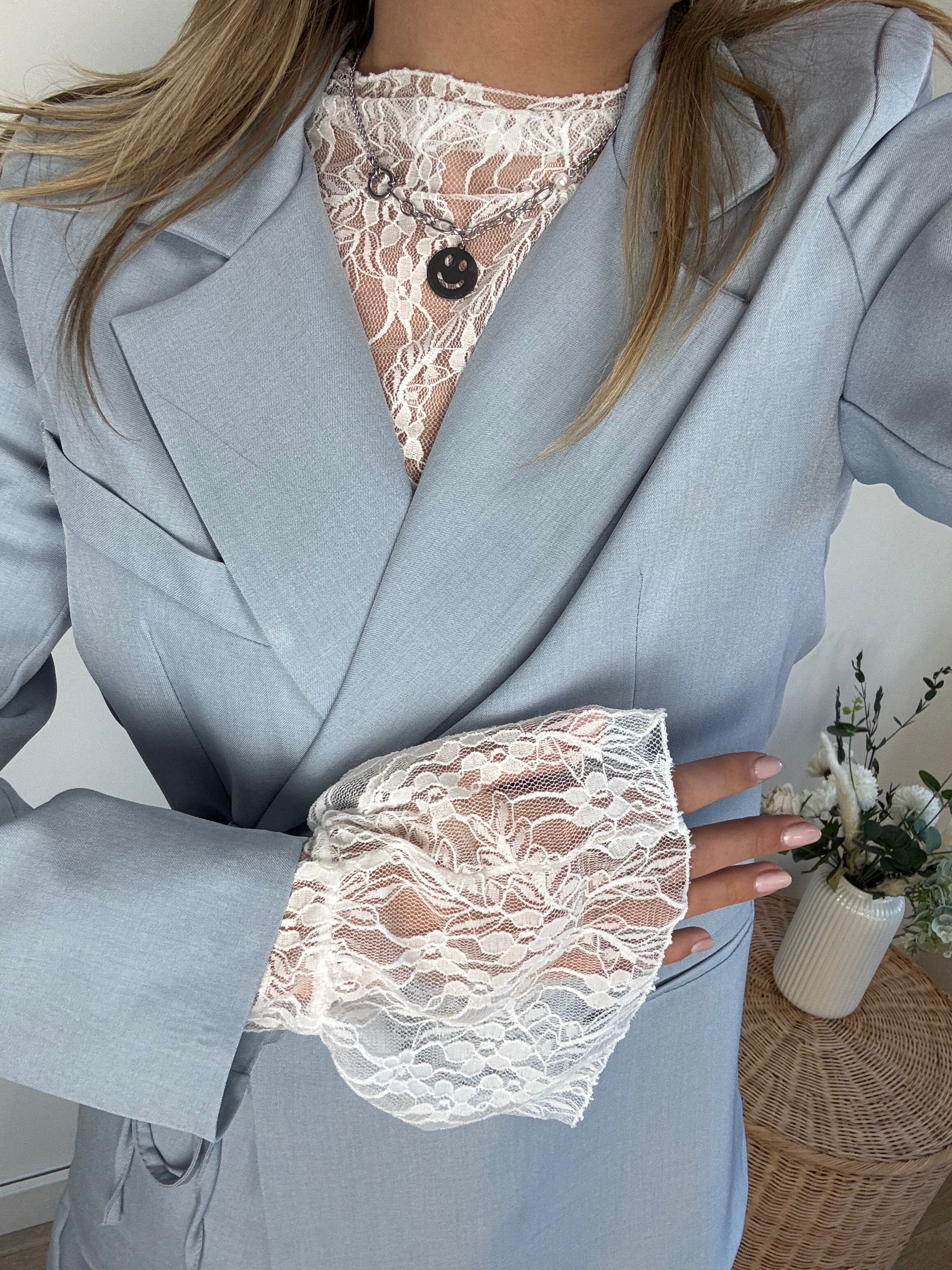 Wrapped suit blue