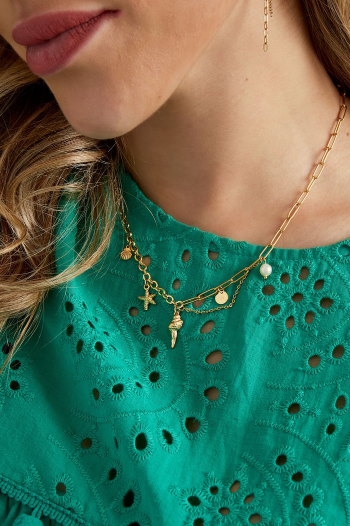 Necklace summer charms zilver