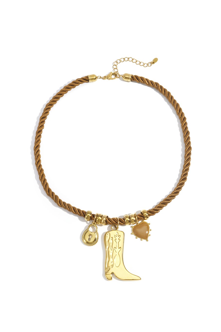 Polyester pendant Necklace boots
