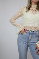Nikki lace top butter yellow