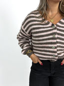 Kitty stripe cardigan
