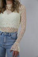 Nikki lace top butter yellow