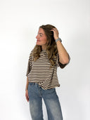Striped tee bruin