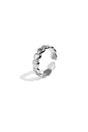 Minimalist ring heart zilver