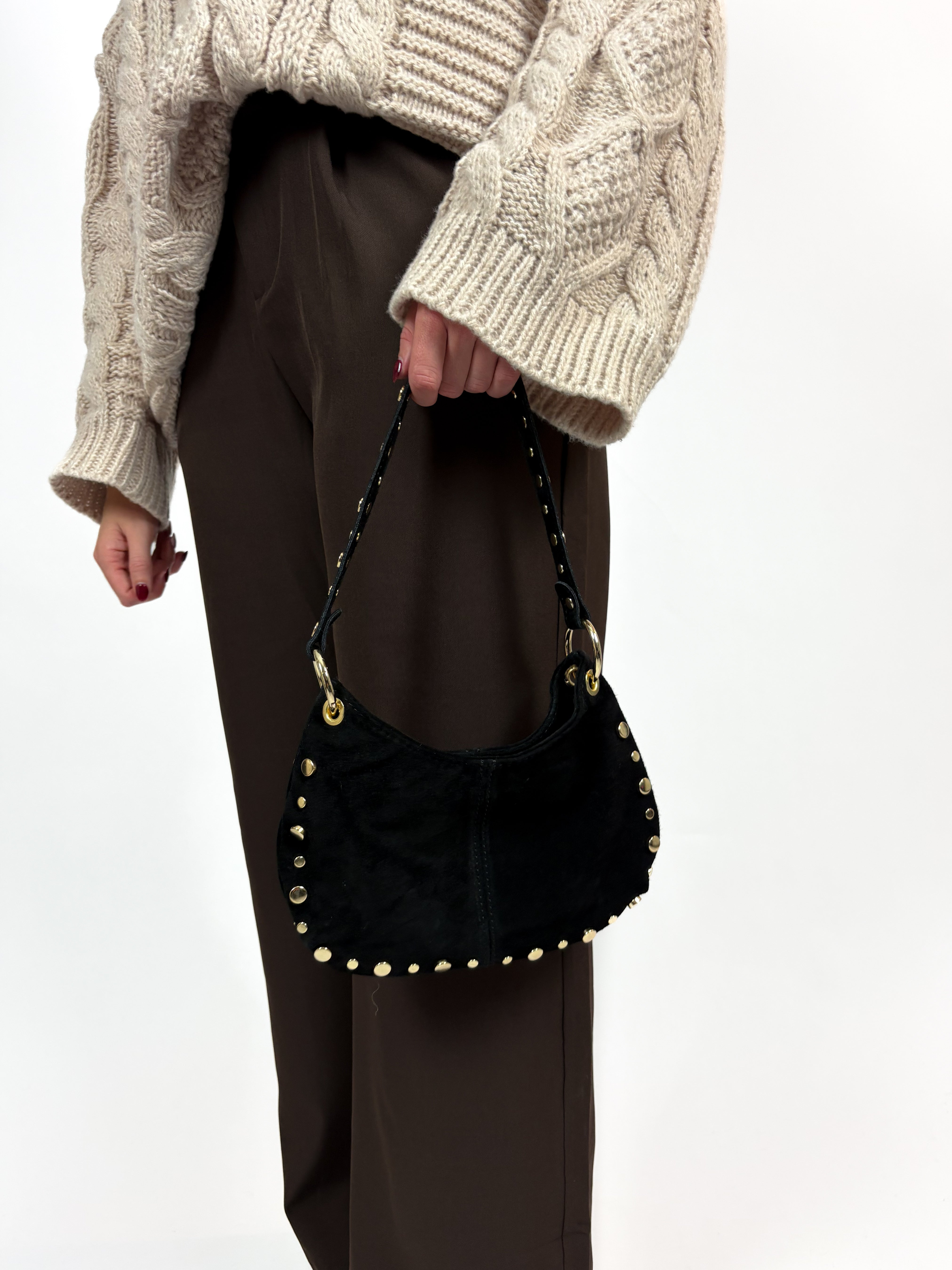 Leren stud tas