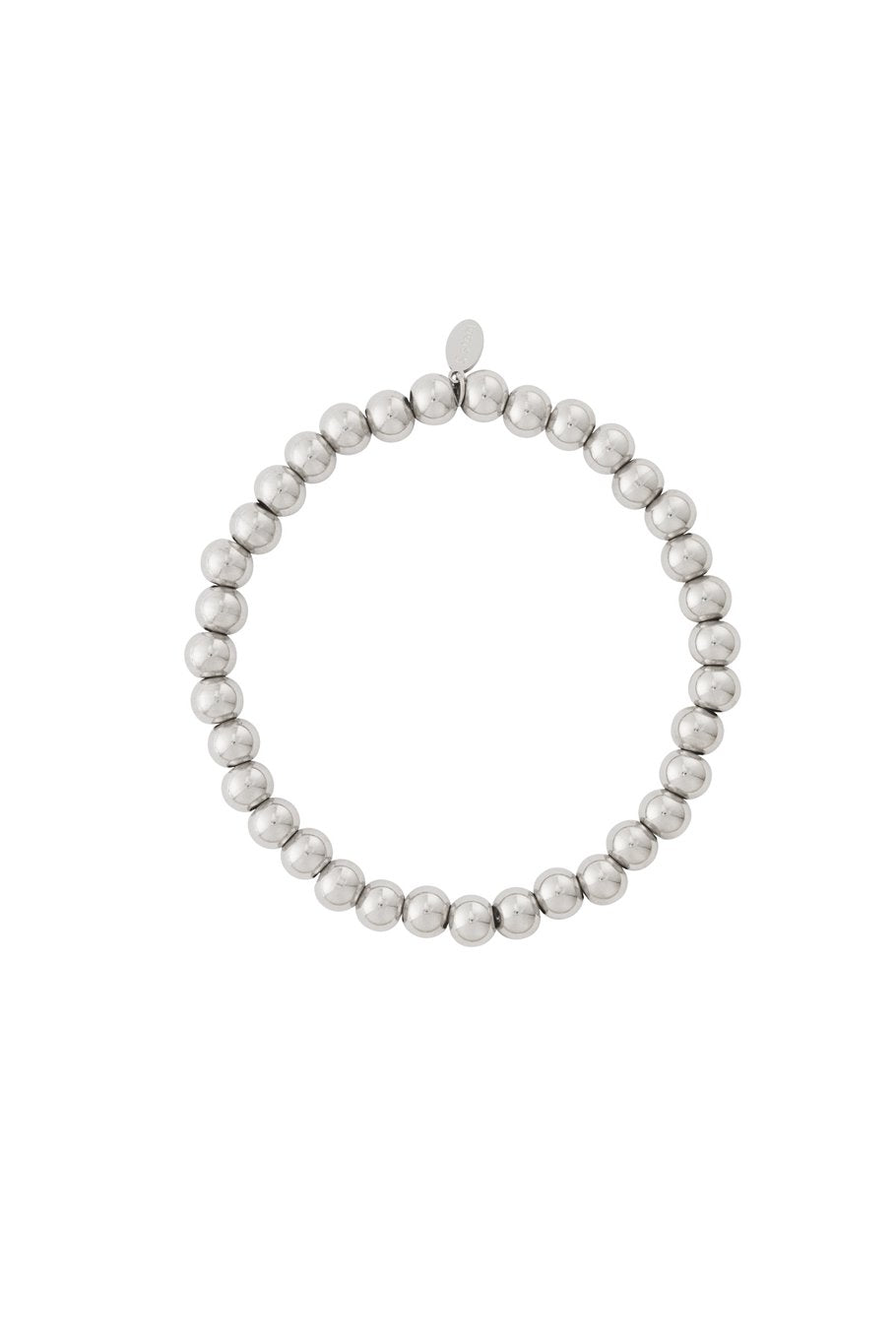 Sold bead bracelet zilver