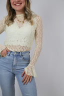 Nikki lace top butter yellow