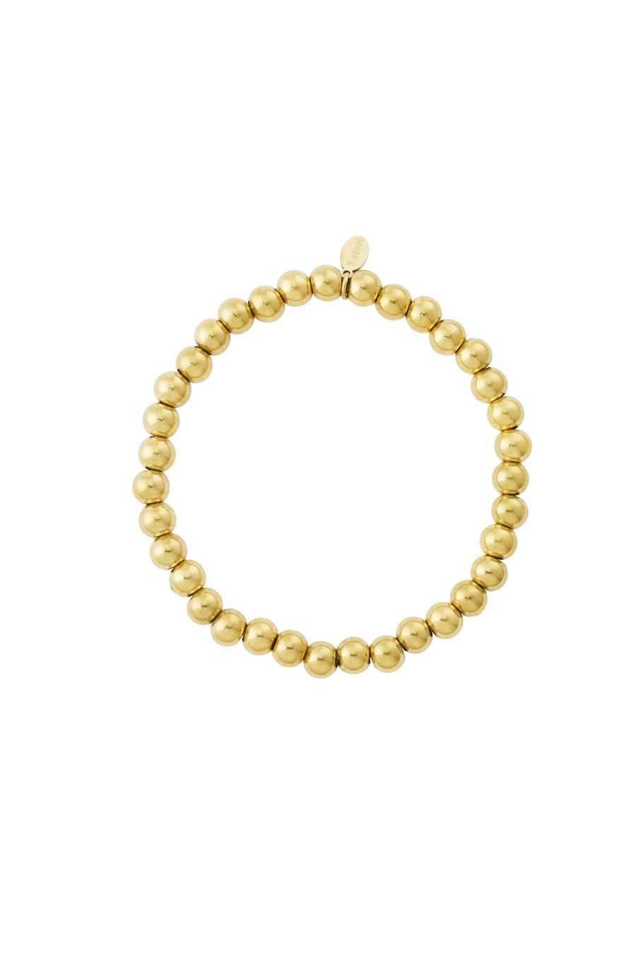 Sold bead bracelet goud