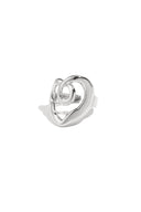 Statement ring irregular shape zilver
