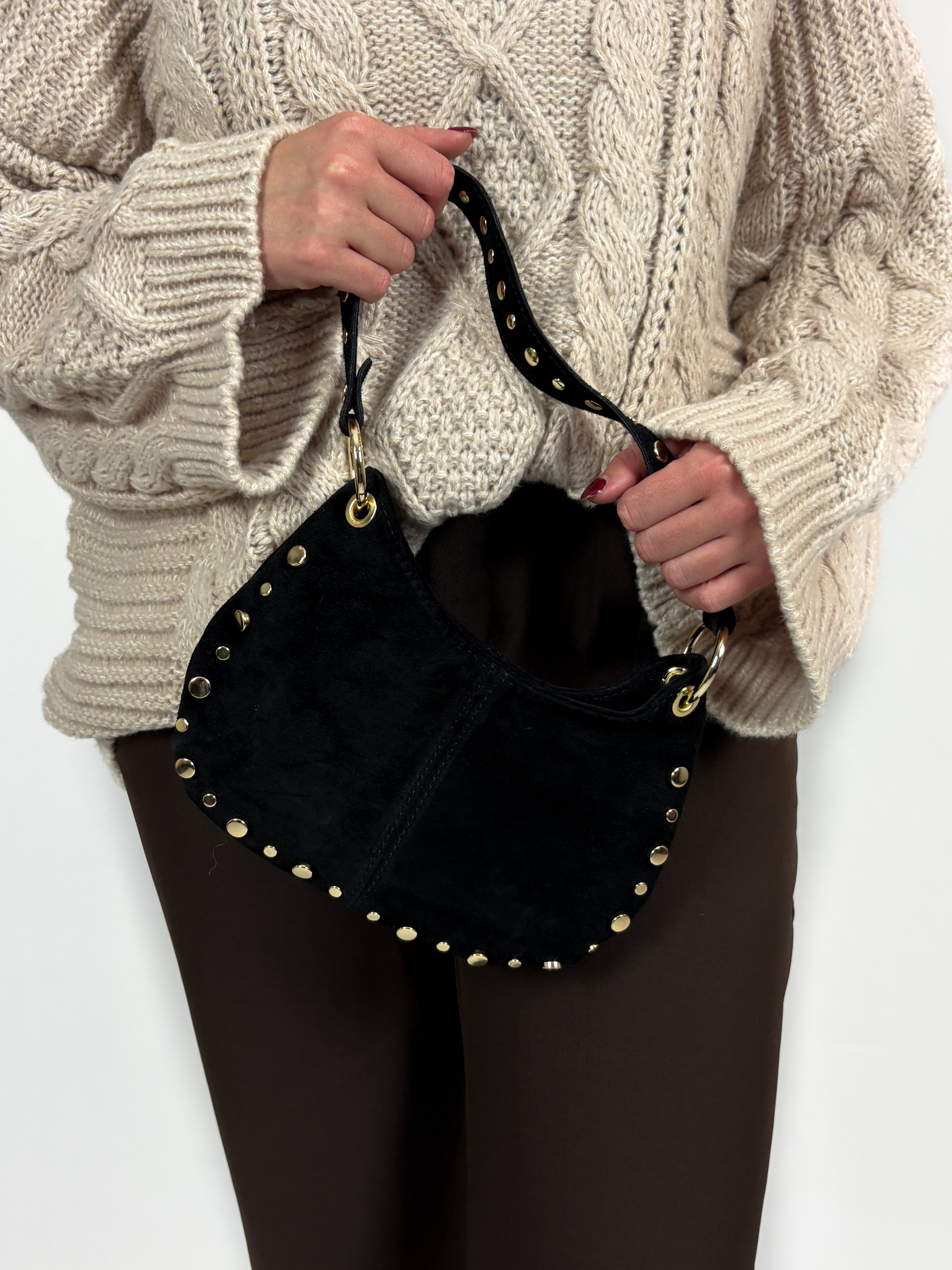 Leren stud tas