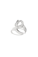 Statement ring irregular shape zilver