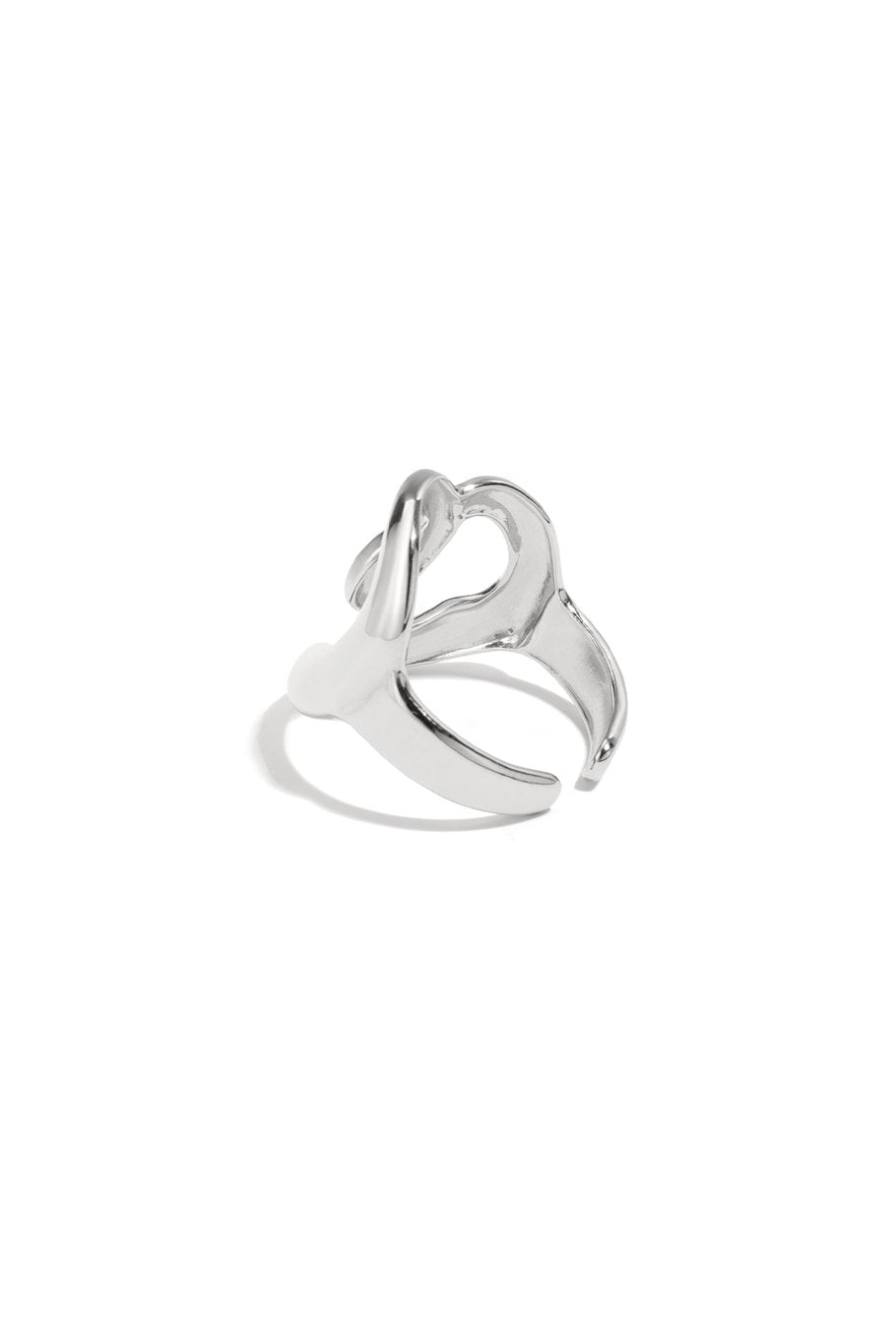 Statement ring irregular shape zilver
