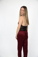 Kyra glitter top bordeaux