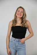 Tara tube top zwart