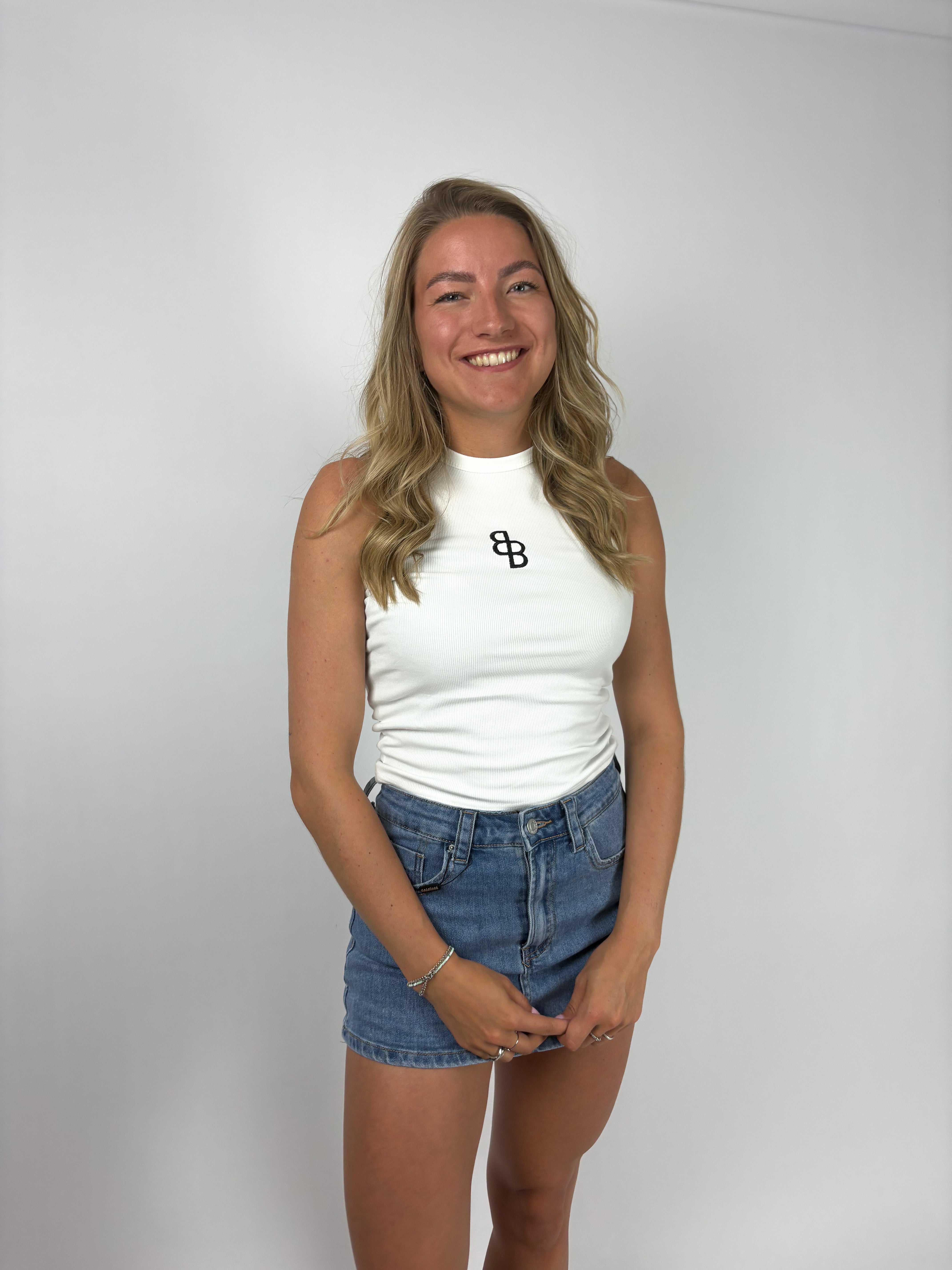 Bente top white