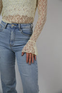 Nikki lace top butter yellow