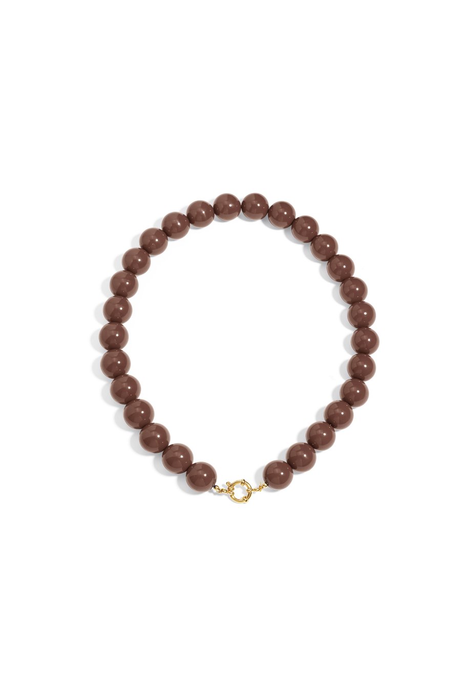 Resin beaded necklace + charm