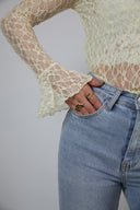 Nikki lace top butter yellow