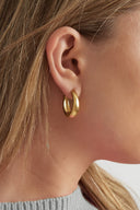 Classy hoop earrings goud