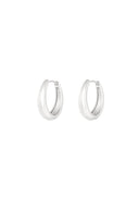 Classy hoop earrings zilver