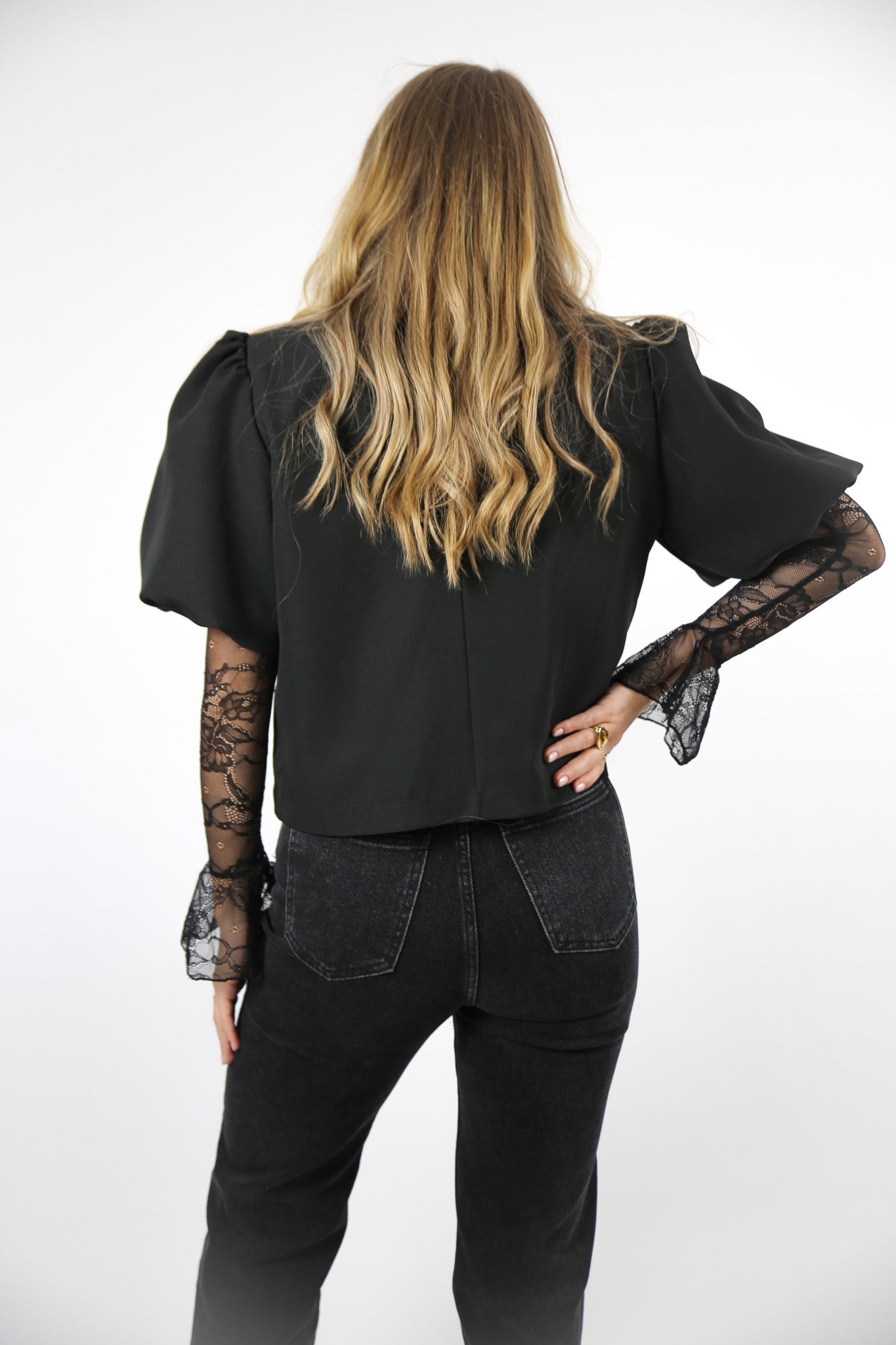 Puff blazer zwart