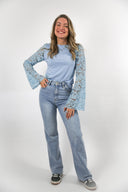 Longsleeve kant blauw