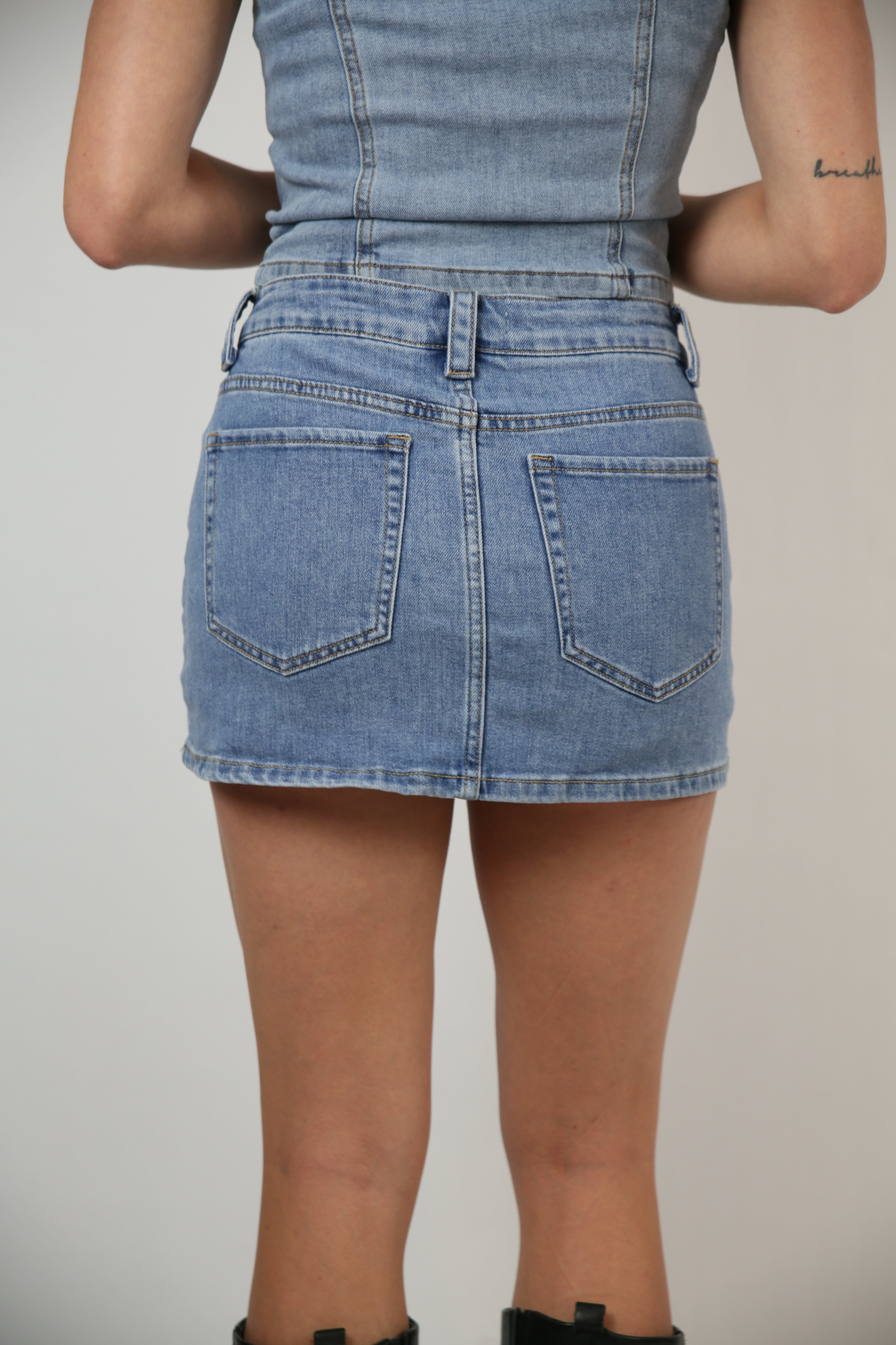 Redefined skort denim