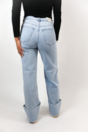 Amy stripe straight leg jeans