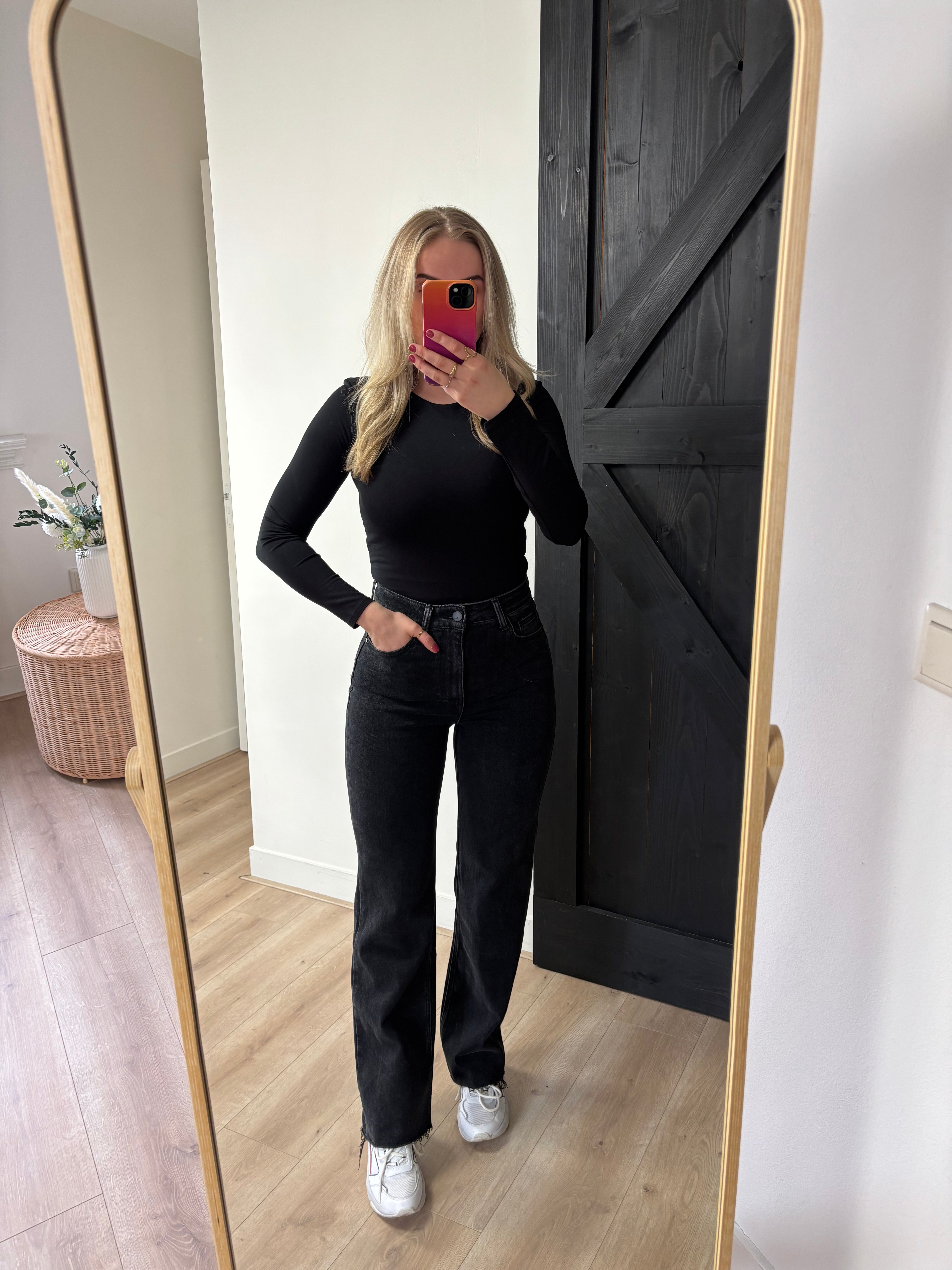 Wide leg jeans black