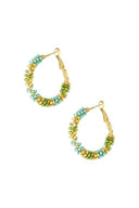 Beads of joy earrings green&gold