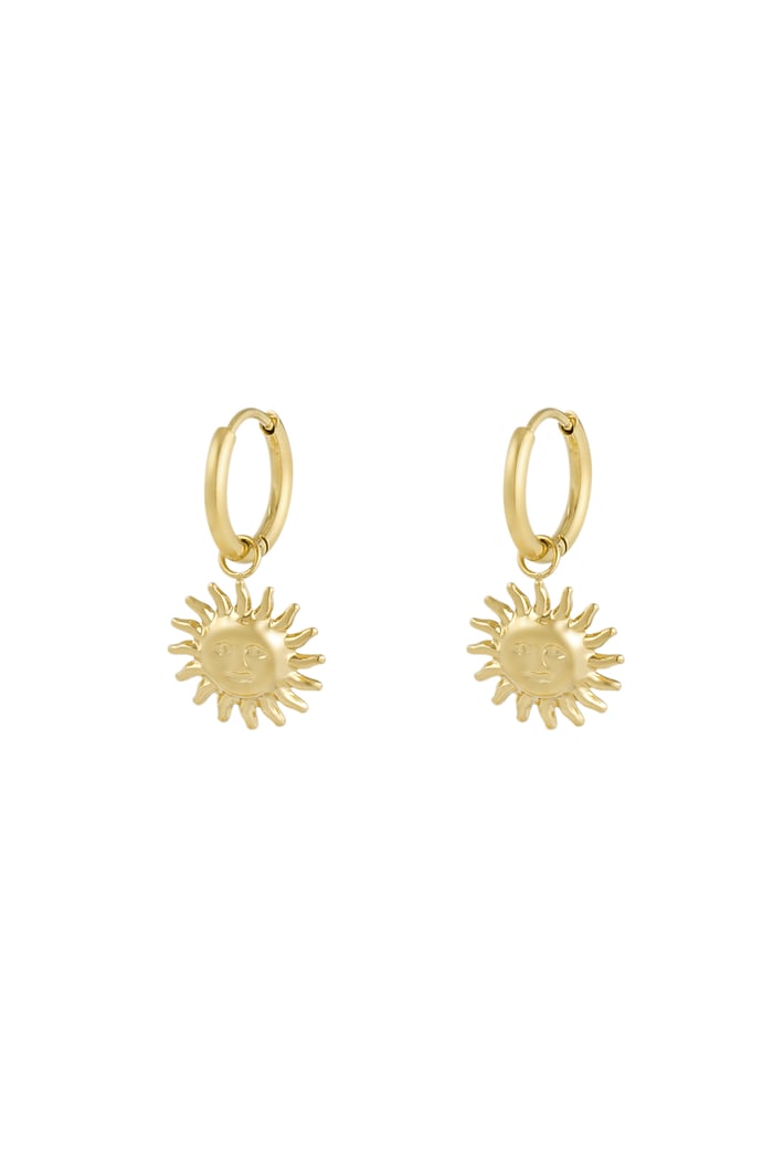 Earrings shimmering sun goud