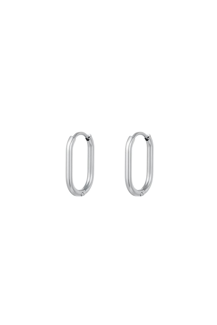 Oval hoops zilver