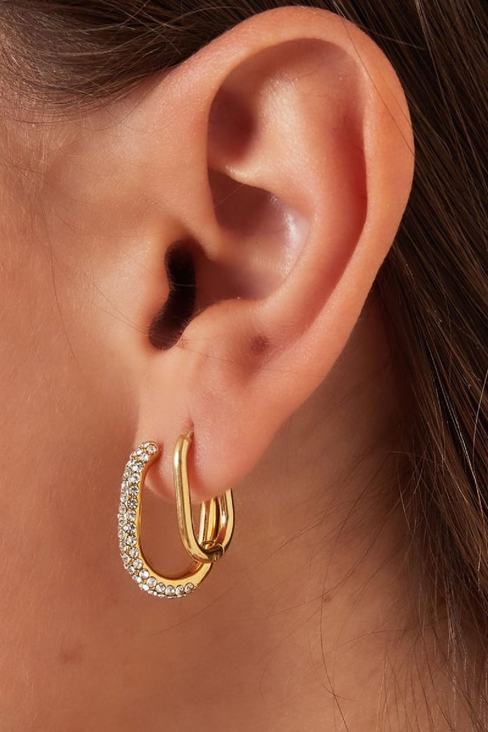 Oval hoops zilver