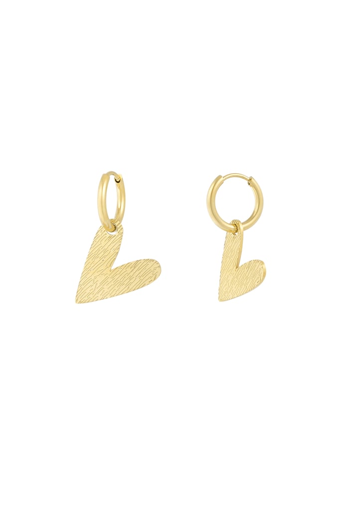 Big love earrings goud