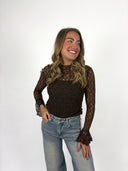 Nikki Lace top bruin